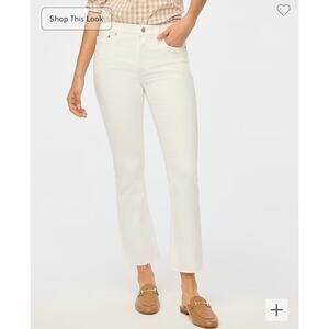 New! JCrew Factory Tall flare crop jean in signature stretch Mid Rise 29 Tall